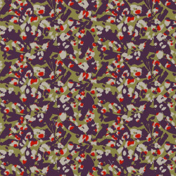 Printed Viscose SAVARTY Olive / Red